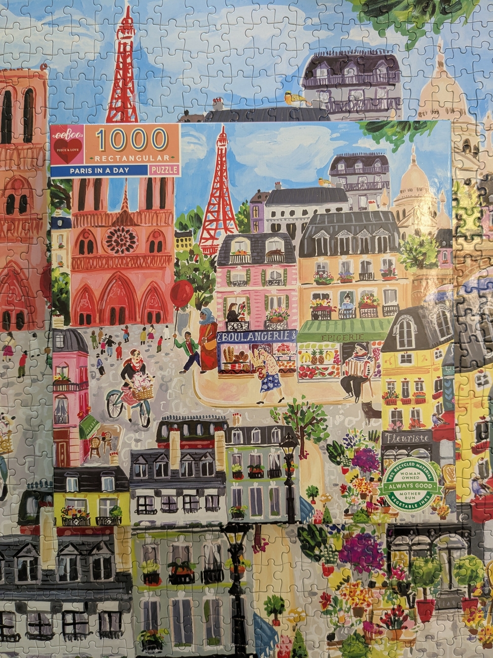 Eeboo Paris in a Day 1000 Piece Puzzle